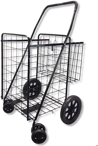Goplus Jumbo Folding Shopping Cart