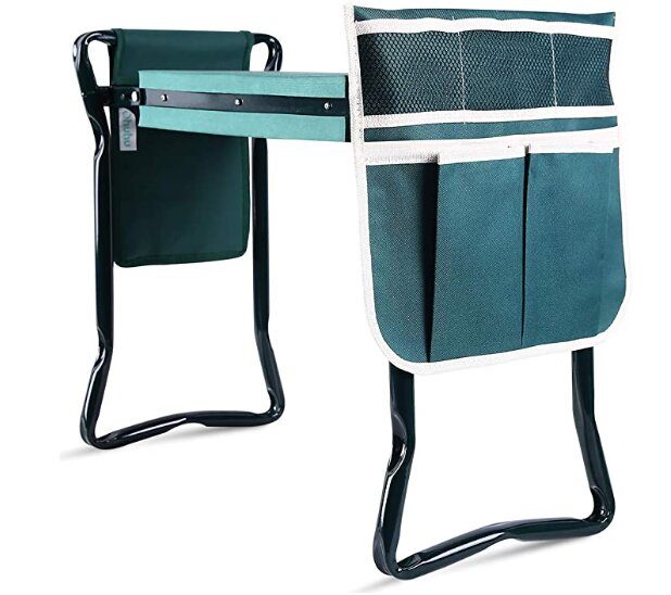 Ohuhu Foldable Garden Stool Bonus 2 Tool Pouches