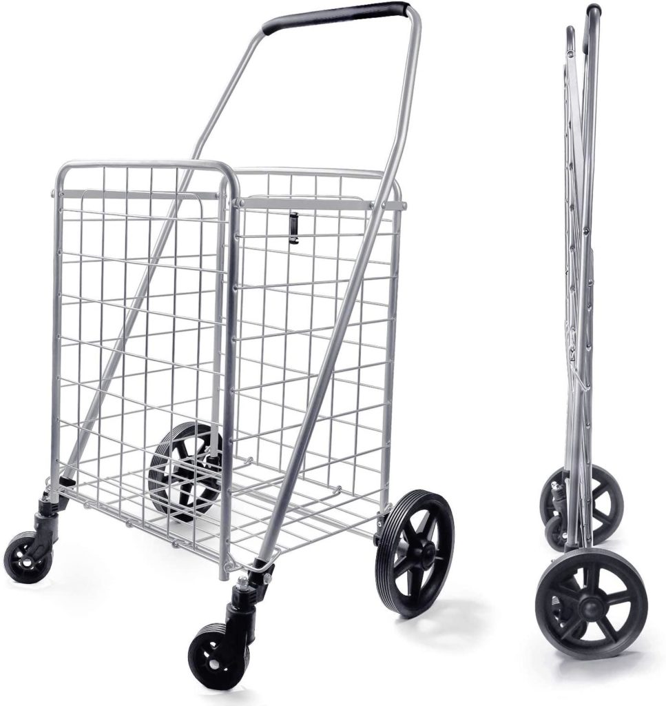 Wellmax WM99024S Grocery Utility Shopping Cart