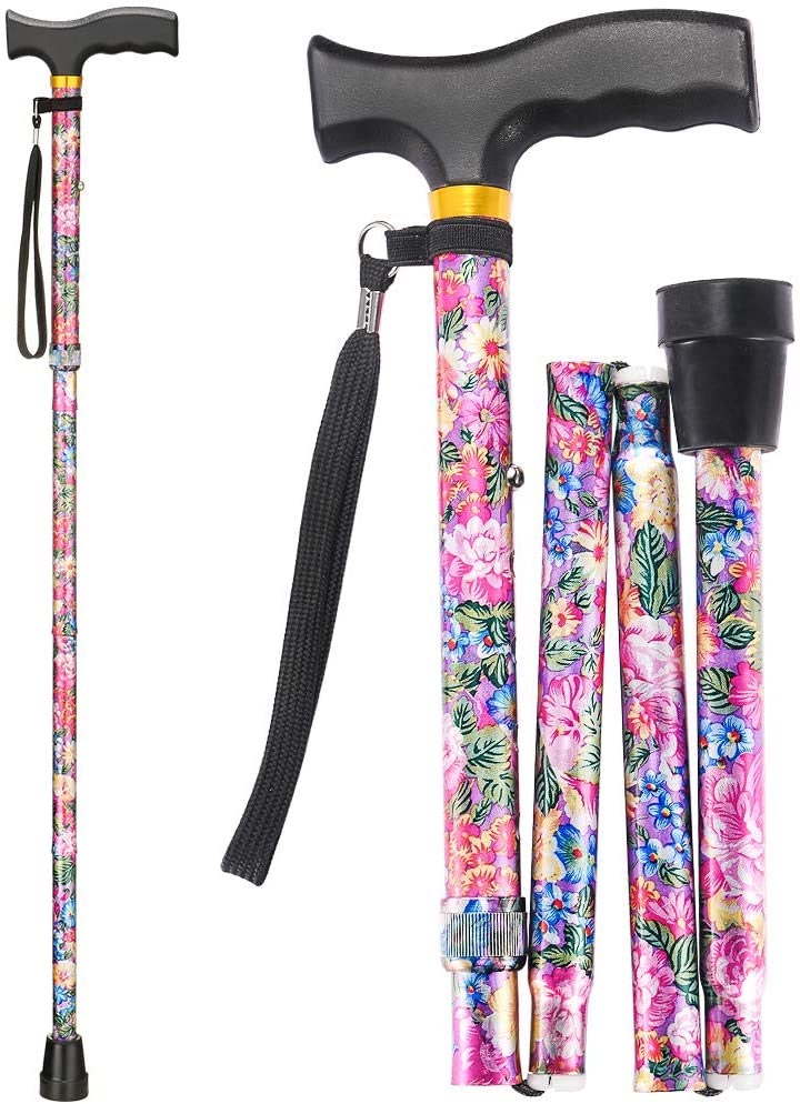 LIXIANG 5-Level Height Adjustable Walking Stick for Men & Women